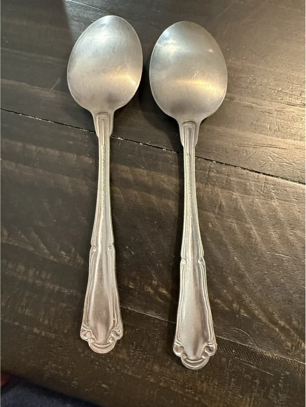 Royal Norfolk VENICE Stainless Steel Oval Soup Place Spoons Set of 2